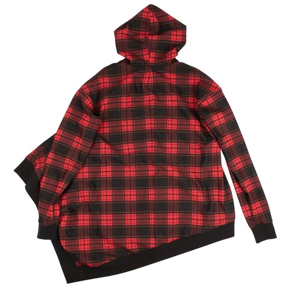 NEW UNRAVEL PROJECT Red and Black Plaid Poncho Jacket Size S $1085 - Picture 4 of 5